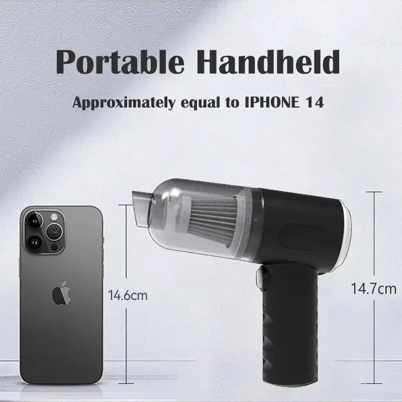 Wireless Car Vacuum Cleaner USB Charging 1200mAh